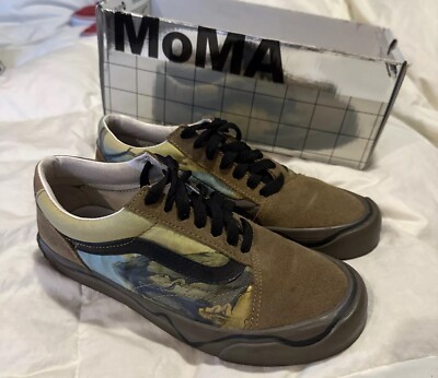 Vans Moma Salvador Dali Art Shoe Mens 4.5 Womens 6 Olive Green Low Top Sneakers
