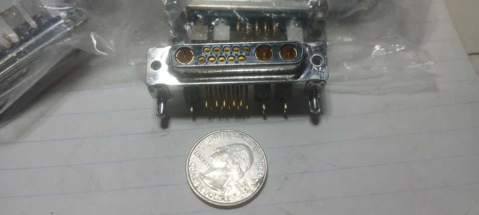 Ten New ITT CANNON DBMC-13X3S-J-A197 Combo D-Sub Connectors Panel Mount - Image 2 of 4