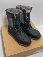 UGG ADIRONDACK III BLACK GRAY WATERPROOF SHEEPSKIN WOMEN'S BOOTS 1095141