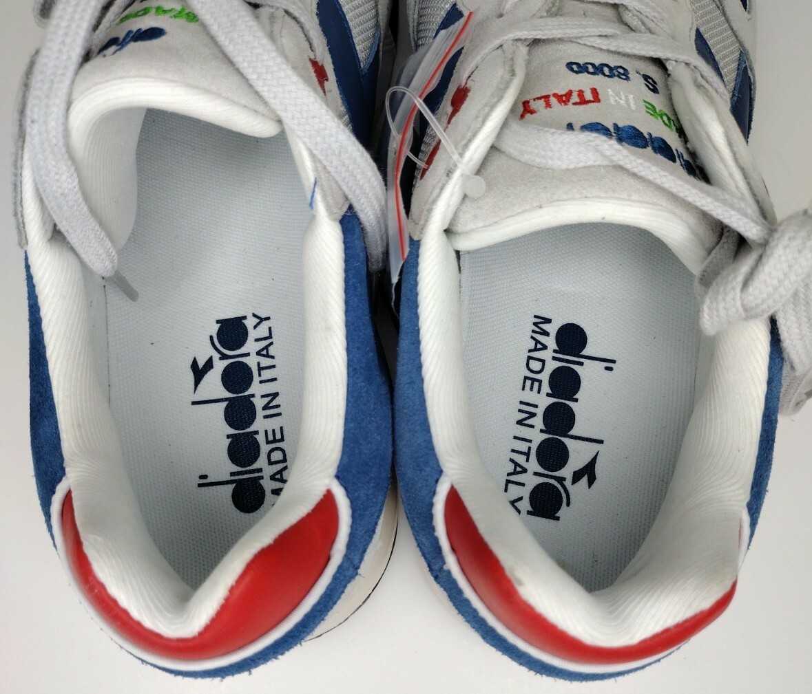 Diadora S8000 Made in Italy Gray Red White Blue Men's Size