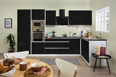 Küche Küchenzeile Winkelküche grifflos Weiß Lorena 345 x 172 cm Respekta - Bild 1 von 4