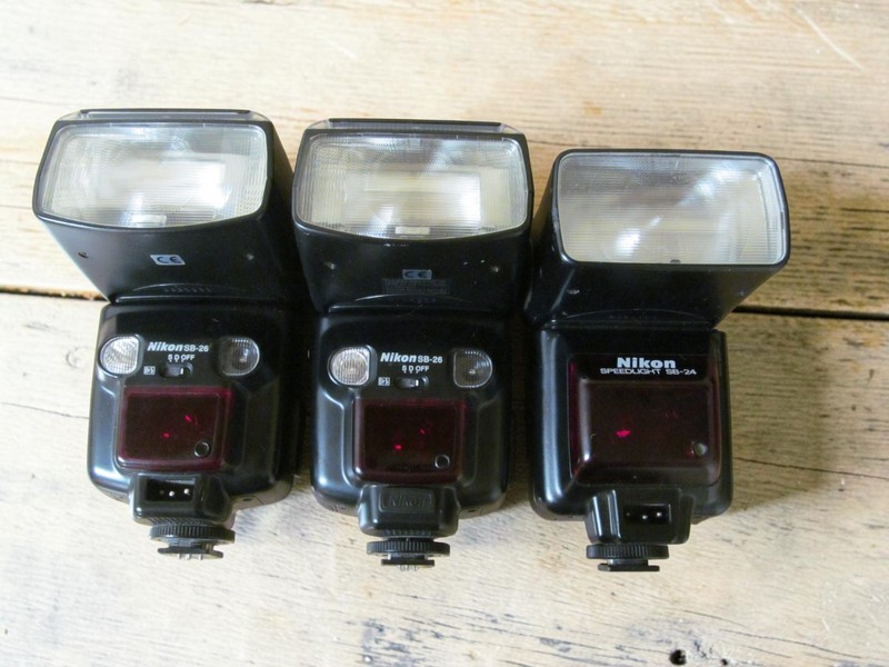 Lot of 3 Nikon (2)SB-26 & (1)SB-24 Speed Lights 