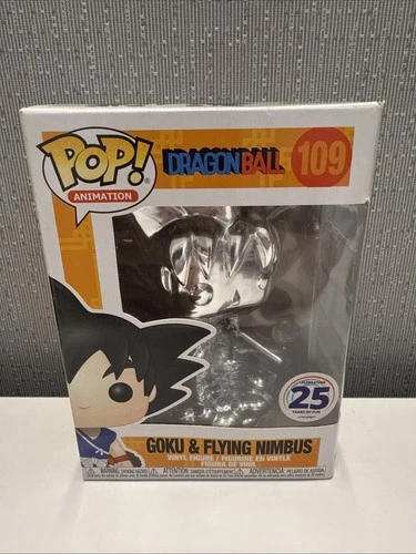 Funko Pop! Dragon Ball Goku & Flying Nimbus (Chrome) 109 Exclusive Vaulted New