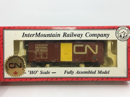 HO Intermountain PWRS Canadian National 40’ vagón de carga de una sola puerta CN #480020 | Condition: Used