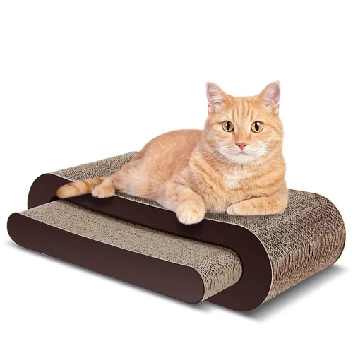 2in1 Cat Scratcher Cardboard Lounge Bed Scratching Durable Pads Prevents - Picture 1 of 6