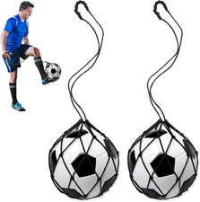 2PCS Football Kick Trainer Soccer Ball Net Kicker Soccer Return Trainer Net Fits