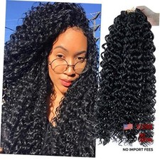 18inch Synthetic Deep Twist Crochet hair Bohemian Crochet Braids 5Packs,1B