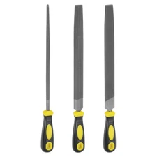 3pcs Metal File Set 10" High Carbon Steel Hand Rasp Files with Plastic Handle