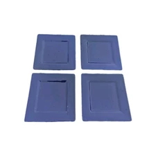 10 Strawberry Street Square Luncheon Plates Set Of 4 Cobalt Blue 7x7Inches apr25