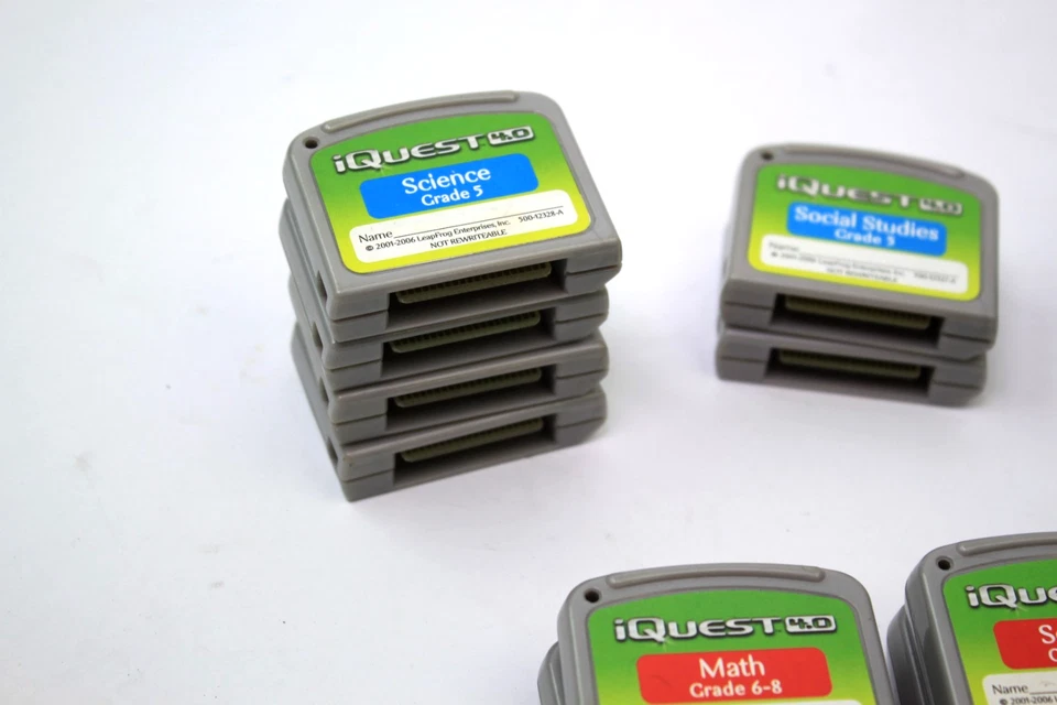 Lot of 15 Leapfrog iQuest 4.0 Cartridges Math, Science, & Social Studies - Image 2 of 4