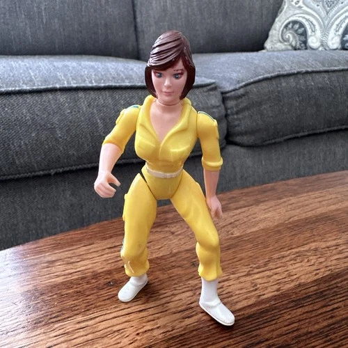 1988 APRIL O'NEIL Yellow Blue Stripe Variant TMNT Ninja Turtles Action Figure