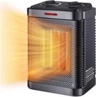 Space Heater for Indoor Use, 1500W PTC Ceramic Heater with Thermostat, Small Spa