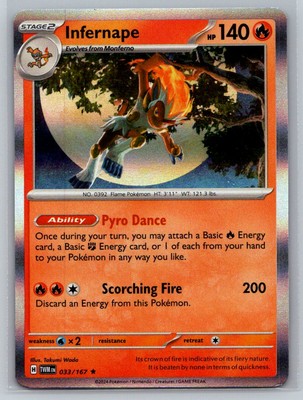 Infernape #033/167 SV06: Twilight Masquerade Holo Rare - Pokemon Cards H2