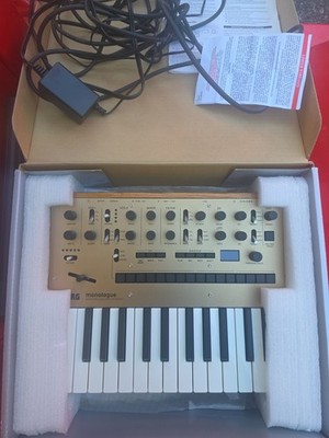 Korg Monologue Monophonic Analog Synthesizer Gold With Box