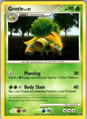 Grotle 37/100 Uncommon Majestic Dawn DAMAGED