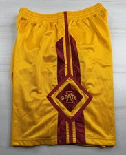 Nike Iowa State Cyclones Basketball Shorts Gold Maroon NCAA Athletic Men XL NWOT