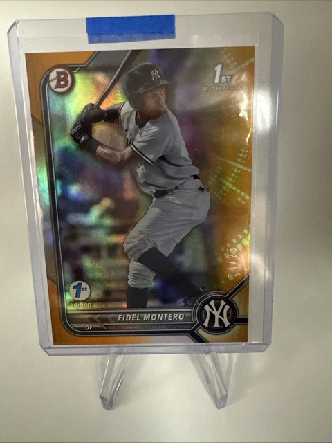 2022 Bowman Fidel Montero 1st Edition Orange Foil 14/25. Yankees 1st #BPPF-74