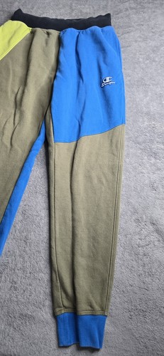 Champion Color Block Reverse Weave Jogginghose Sweatpant Herren M blau grün 30" Schrittlänge - Bild 5 von 17