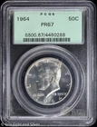 1964 50C Proof Kennedy Half Dollar PCGS PR 67 | Old Green Holder
