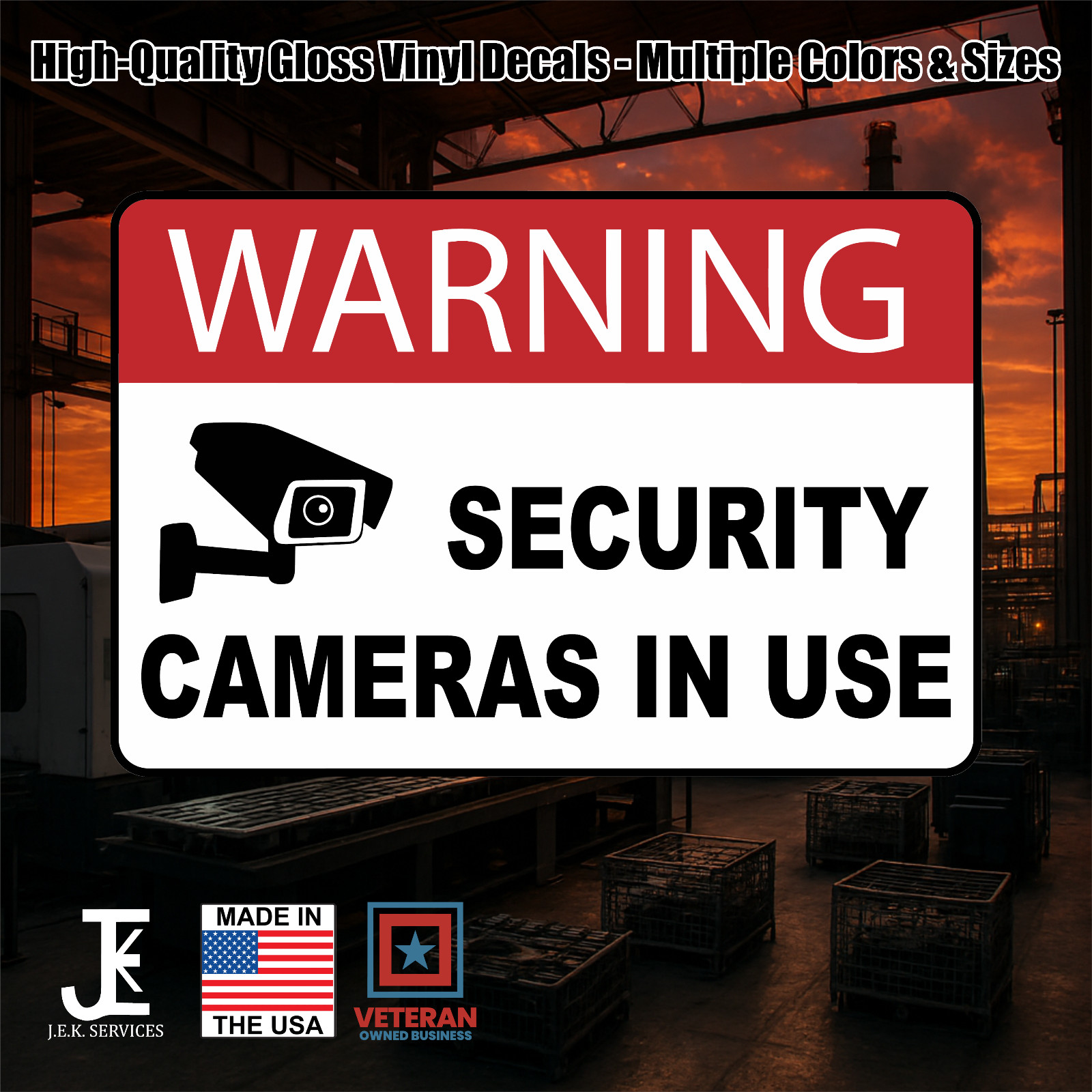 In Use Sticker Decal (indoor Or Outdoor Use)