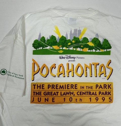 Vintage Pocahontas Movie Tee The Premiere In The Park Central Park Disney 90s XL