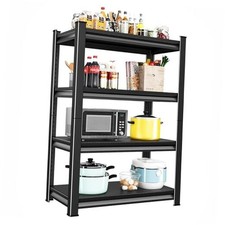 Utility Garage Shelves Heavy Duty: 36''W 1,400Lbs Steel 36"Wx16"D-4T Black