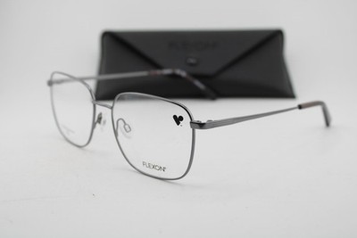 NEW FLEXON H6070 071 GUNMETAL BROWN AUTHENTIC EYEGLASSES 53-17