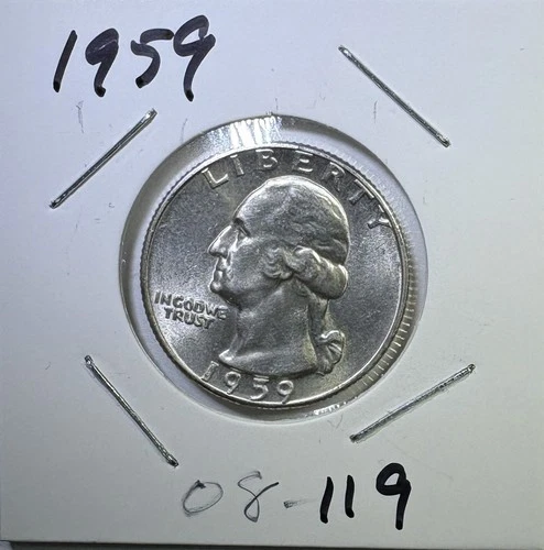 1959 25c SILVER Washington Quarter UNCIRCULATED (08-119)