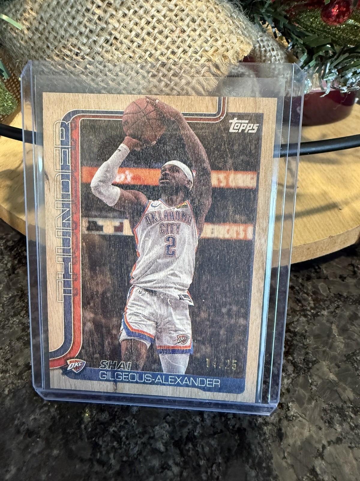 2025-26 Topps Basketball - Shai Gilgeous-Alexander #115 NBA Wood Grain /25 H073