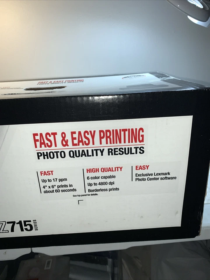 Lexmark Printer Z715 Series Inkjet Color Photo Quality PC MAC Factory Sealed - Image 4 of 4