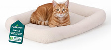 Dog Bed for Extra Small Dogs  Cats, Bolster Crate Pad with Soft Supportive Base