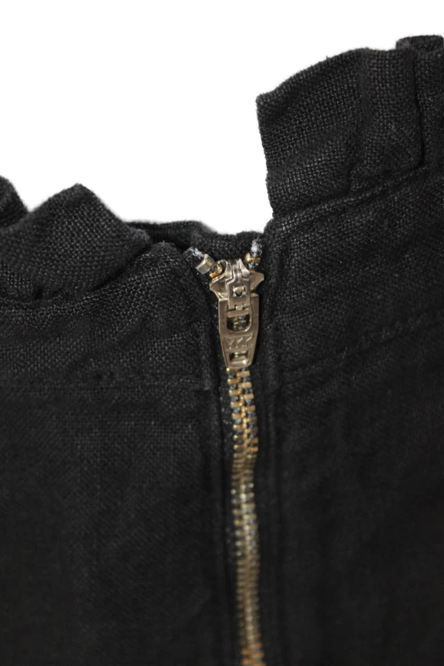 Bella Dahl Unisex Bohemian Black Linen Buckle Shorts Size 28 - Image 4 of 4