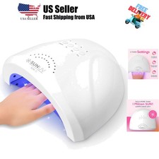 UV LED Nail Lamp, Gel Light for Nail Polish UV Dryer with 3 Timers SUNone White