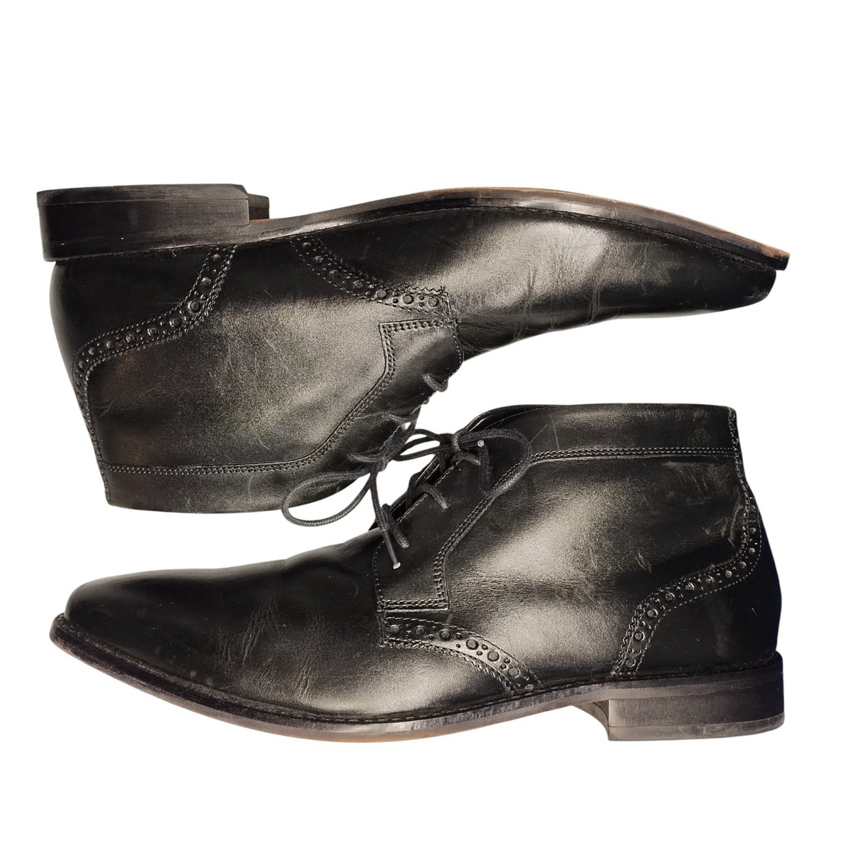 Florsheim Castellano Chukka Boots Mens US 10EEE Black Leather