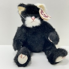 Vintage 1991 TY Attic Treasures Baby PURRCY Kitten Cat 9" Plush Clothes Jointed