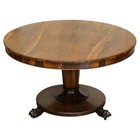 William Iv Circa 1830 Antique Rosewood Lions Hairy Paw Centre Occasional Table