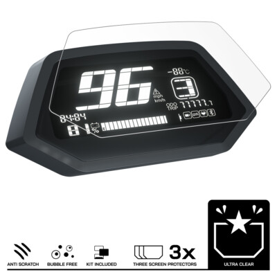 SUPER SOCO CUX (2020-) Dashboard Screen Protector 3 x Ultra Clear