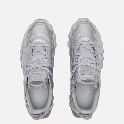 Reebok Classic Leather x Cardi B GW2632 Womens US 7 Silver Running Shoes GBNC559 - 第 10/12 張圖片