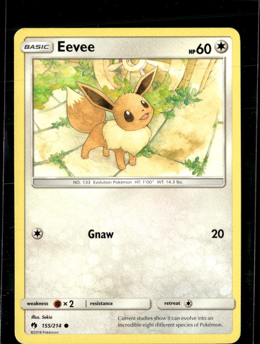 Pokemon Eevee 155/214 Lost Thunder Non Holo Common  2 Card Lot