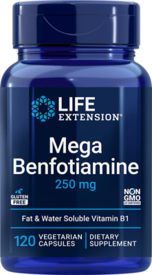 Mega Benfotiamin, 250 mg, 120 Veggie Caps - Life Extension