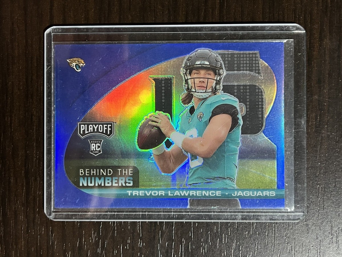 TREVOR LAWRENCE 2021 Panini Playoff Behind the Numbers Blue Prizm
