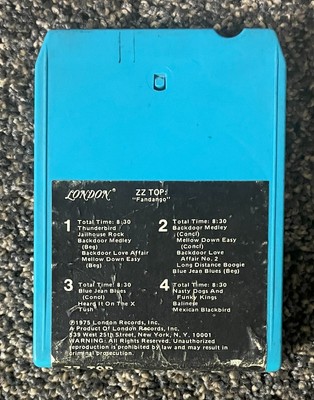 ZZ TOP Fandango 8-Track Tape!! Tested & Working!! Tush
