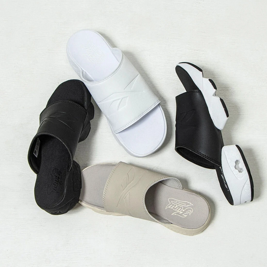 Reebok FURY SLIDE sandalo 4 colori scarpa uomo taglia nuova oki2
