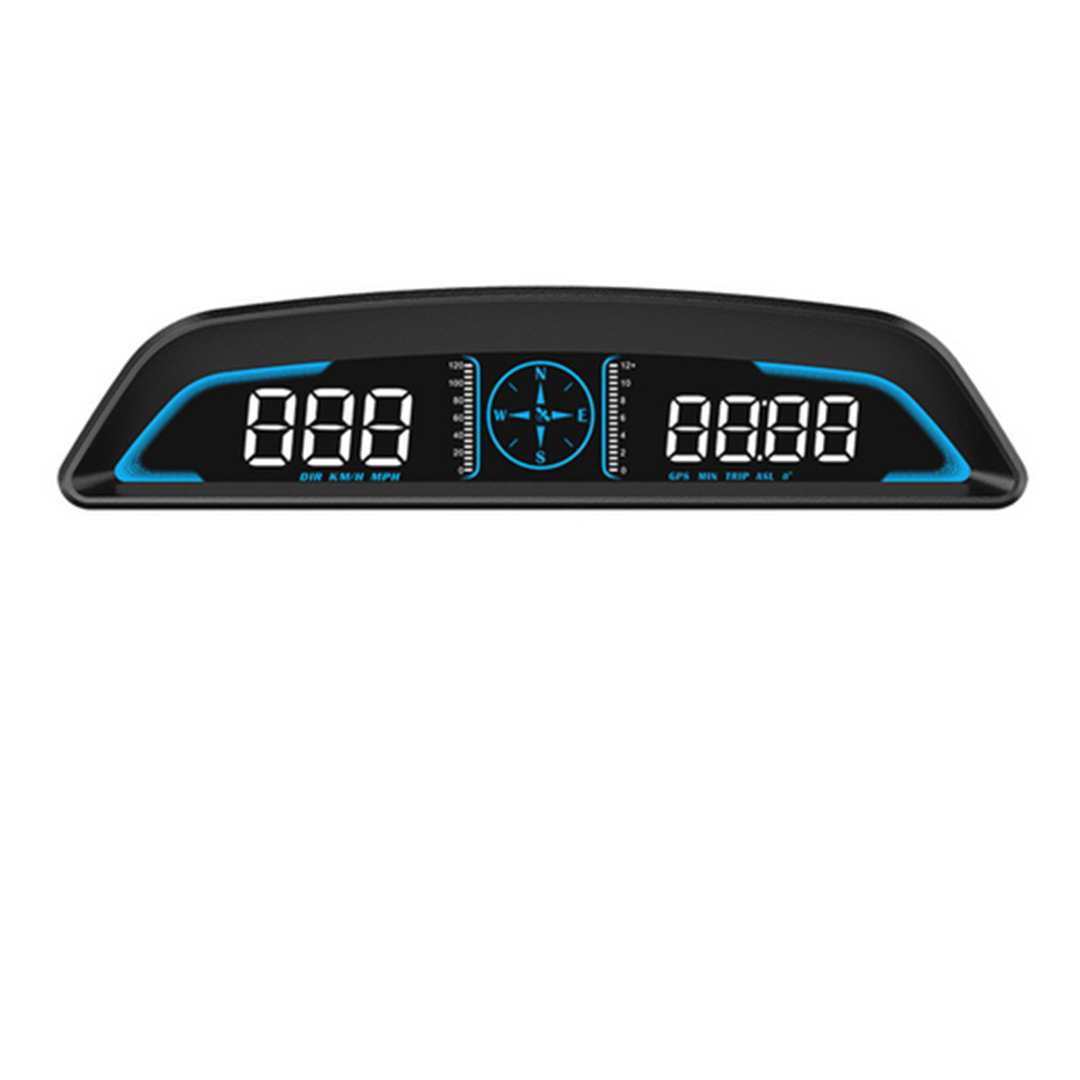 Car Digital HUD Head Up Display GPS Speedometer MPH KMH Overspeed Tired Warning