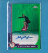 2024 Topps Chrome Green JOHN FLORENCE Auto/99 Autograph Surfing Olympics #AU-JJF