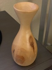 Spinning Aspen Wood Vase 7 1/2  