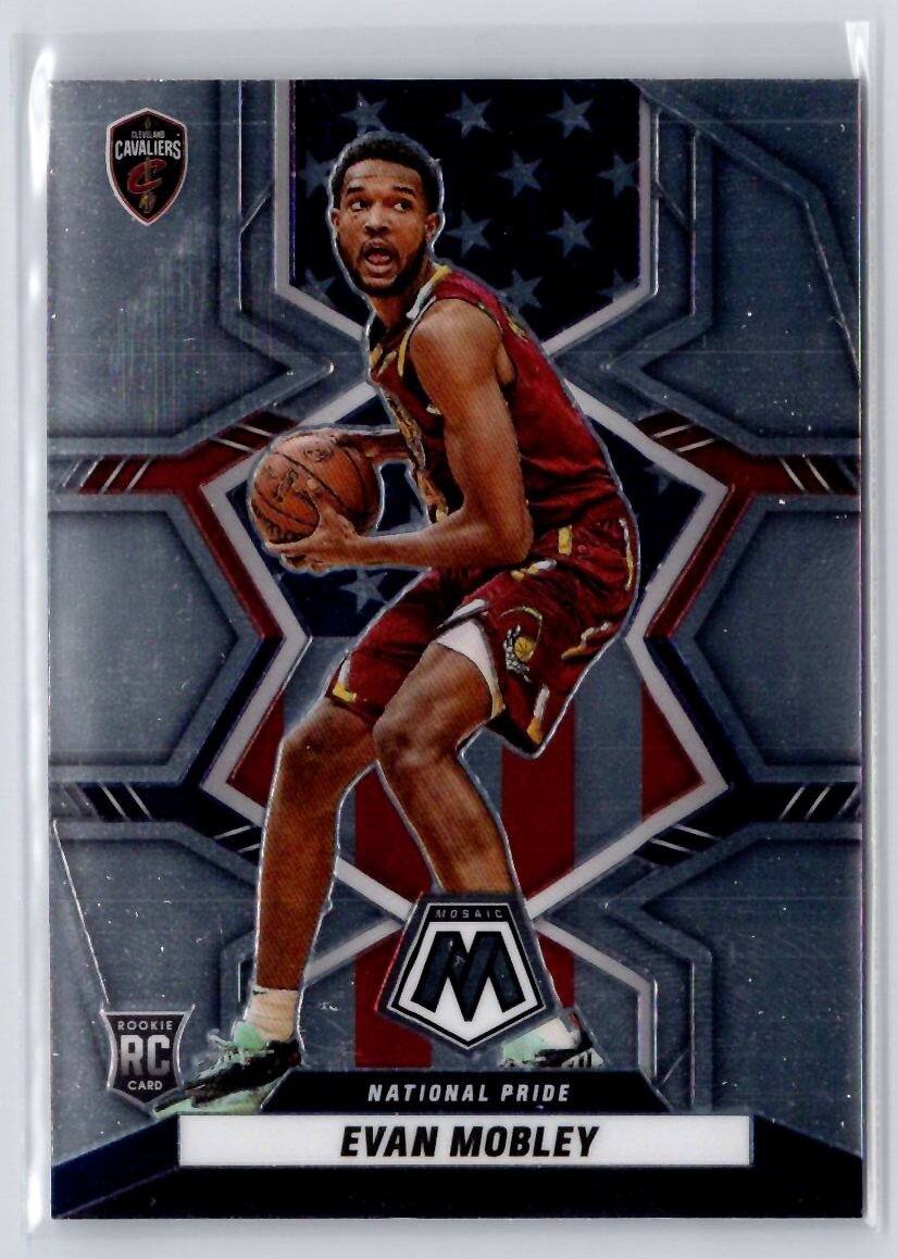 2021-22 Panini Mosaic #258 National Pride Evan Mobley RC Cleveland Cavaliers