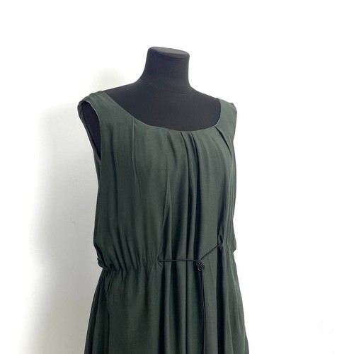 Womens MARNI Dress Front Zip sleeveless Silk Green Olive Size 38 - Picture 4 of 12