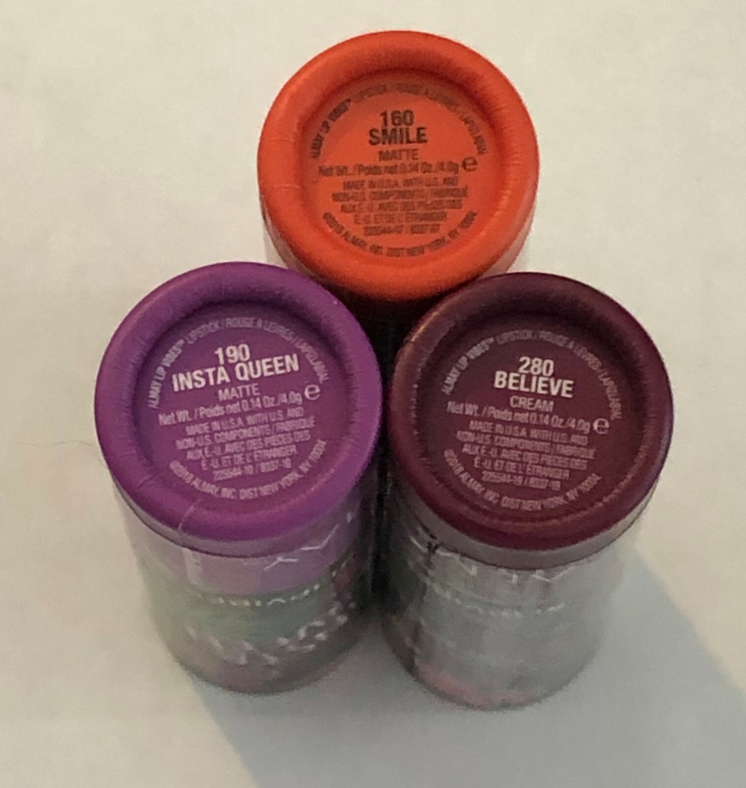 Лот из 3 Губная помада Almay Lip Vibes 190 Королева инстаграма 160 Улыбка 280 Вера 4090₽