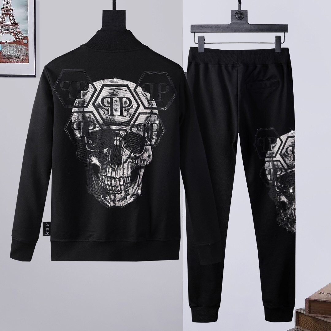 SAOLA TUTA STRASS SKULL PHILIP PLEIN RHINESTONES JOGGER TESCHIO TRACKSUIT PHILIPP NEW